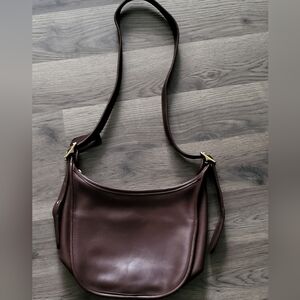 Coach Janice Legacy Dark Brown Leather Crossbody Purse 9950